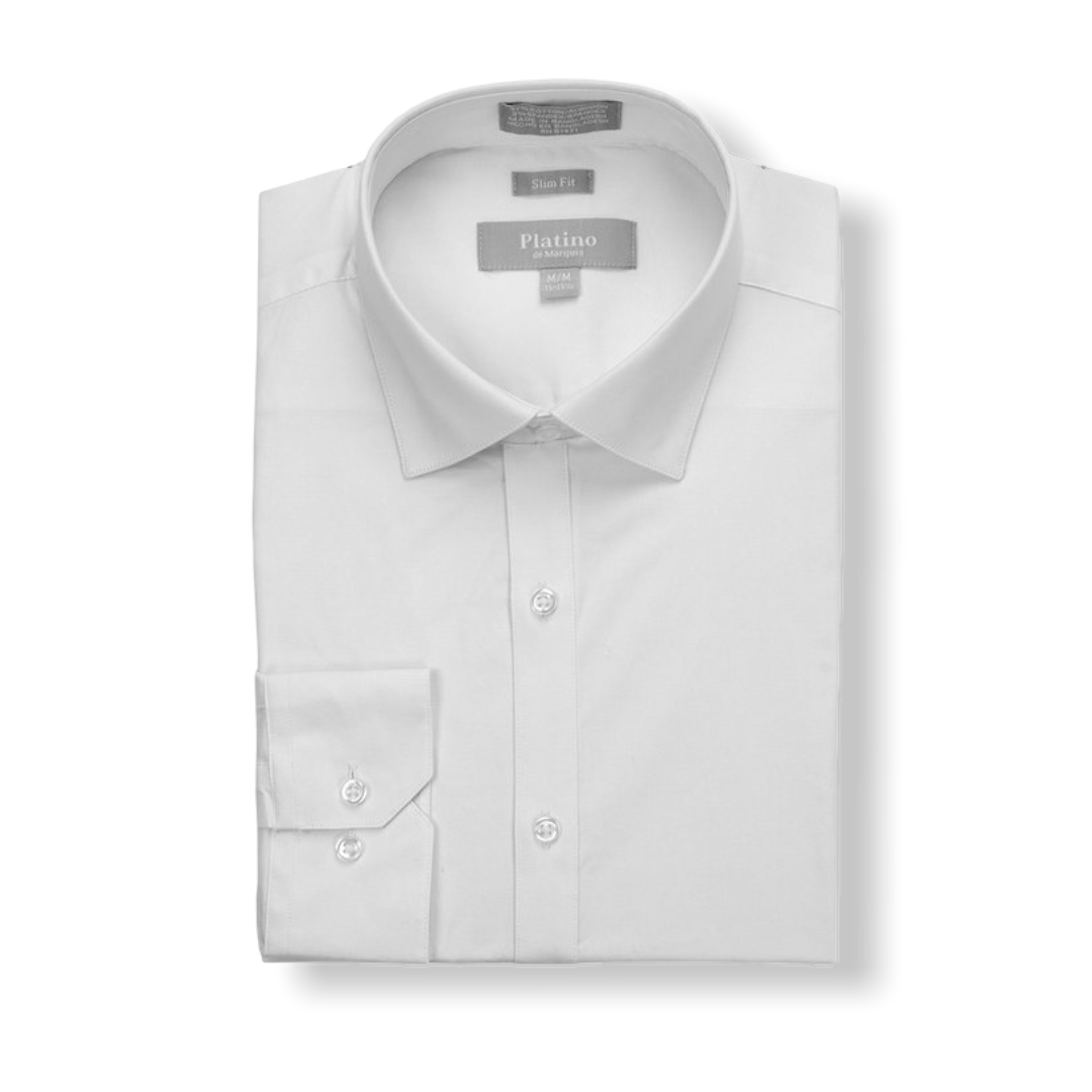 PLATINO: Spandex Slim Fit Dress Shirt